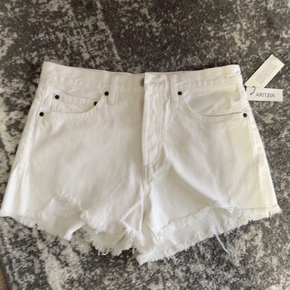 White Jean Short